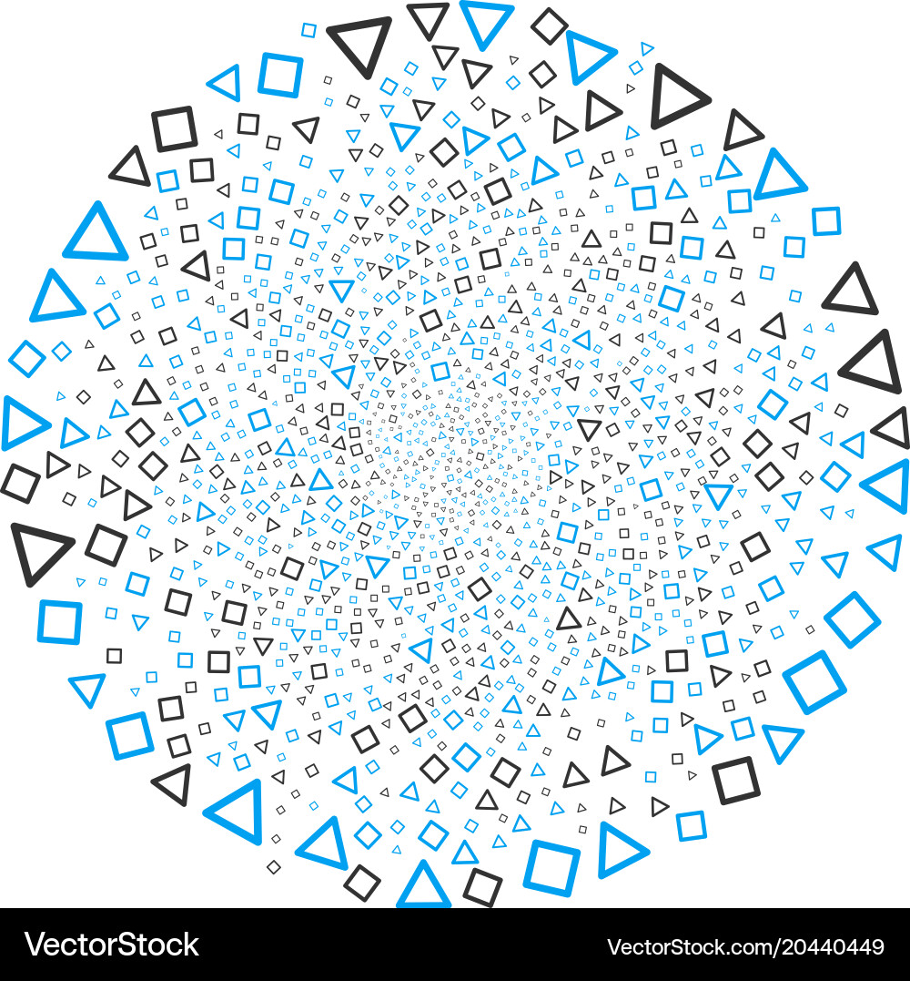 Triangle and square frames curl stream vector image