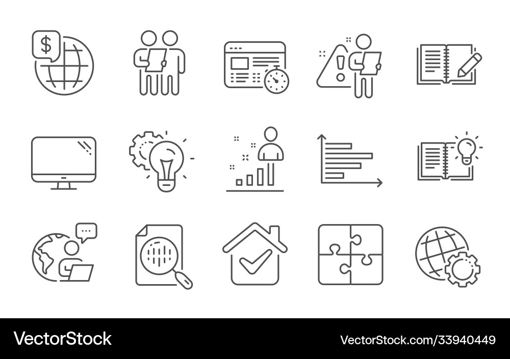 Web timer feedback and survey icons set computer Web timer feedback and survey icons set computer Vector Image