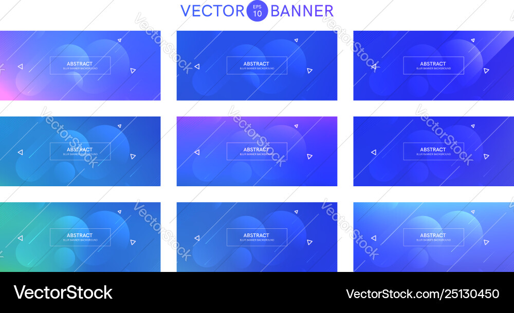 Abstract banner with gradient shapes set Abstract banner with gradient shapes set vector image