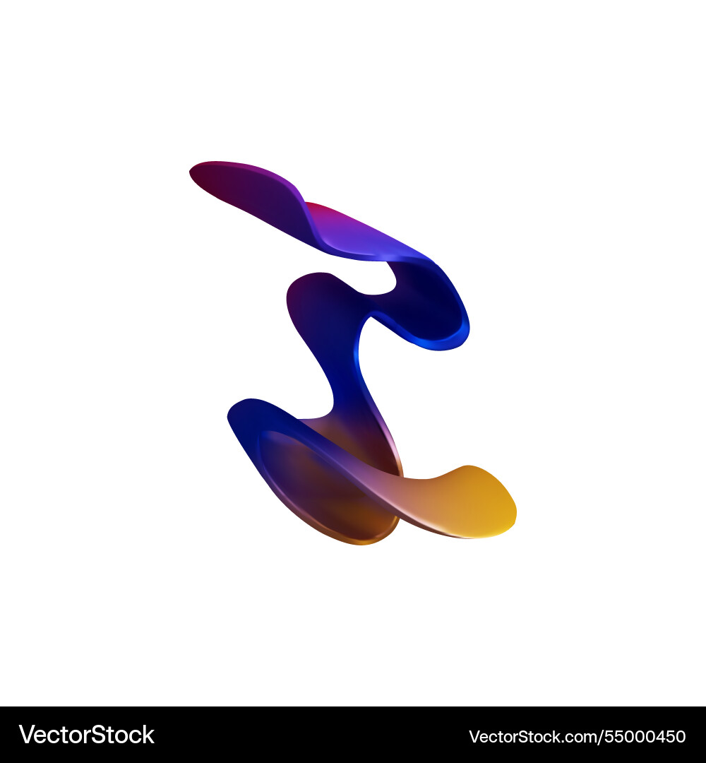 Abstract curve ribbon multicolored Abstract curve ribbon multicolored vector image