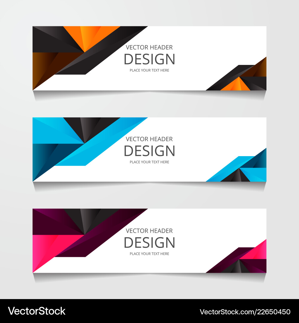 Abstract design banner web template with three Abstract design banner web template with three vector image