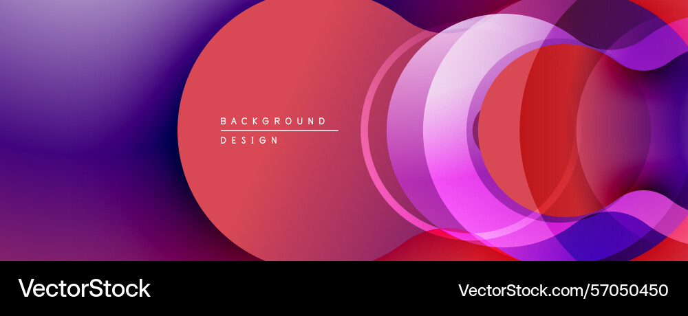 Abstract design features overlapping circles Vector Image