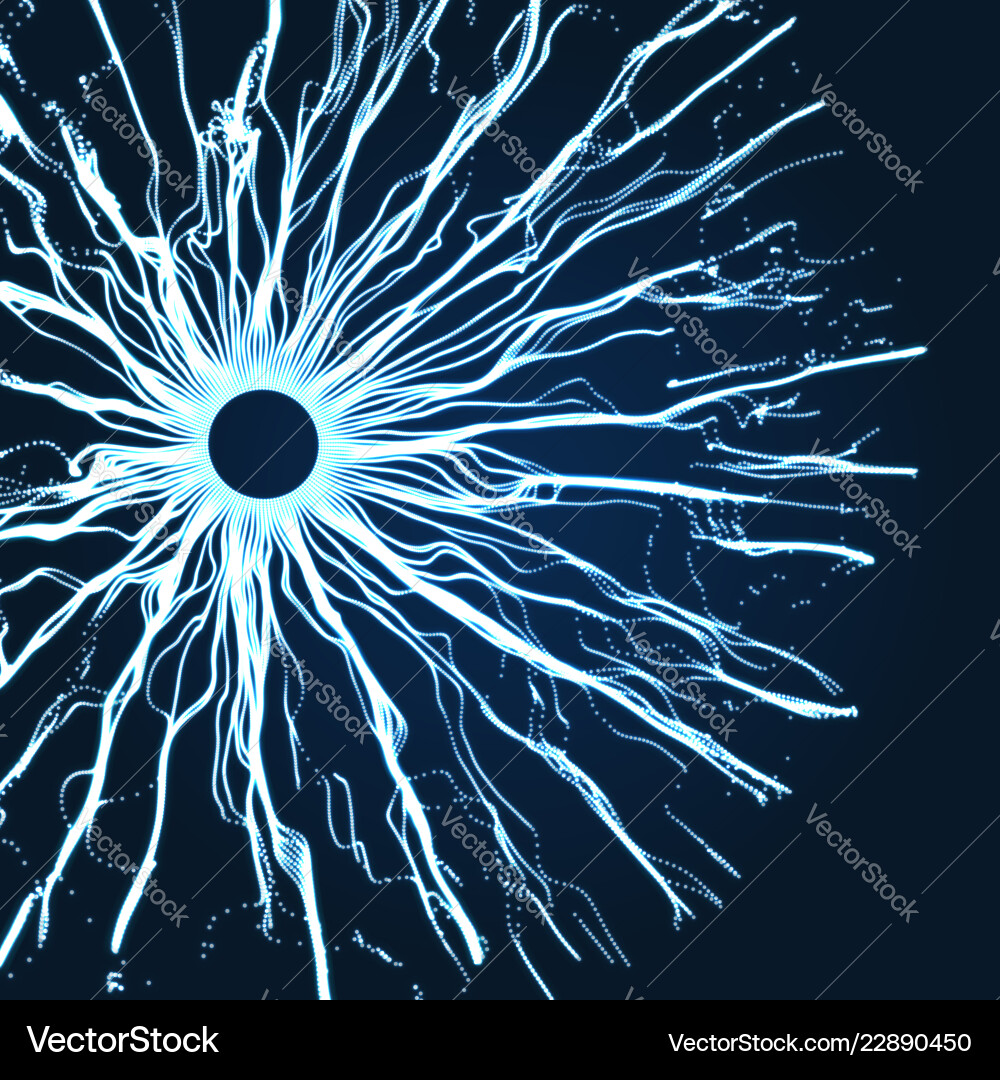 Array with dynamic particles 3d technology style Array with dynamic particles 3d technology style vector image