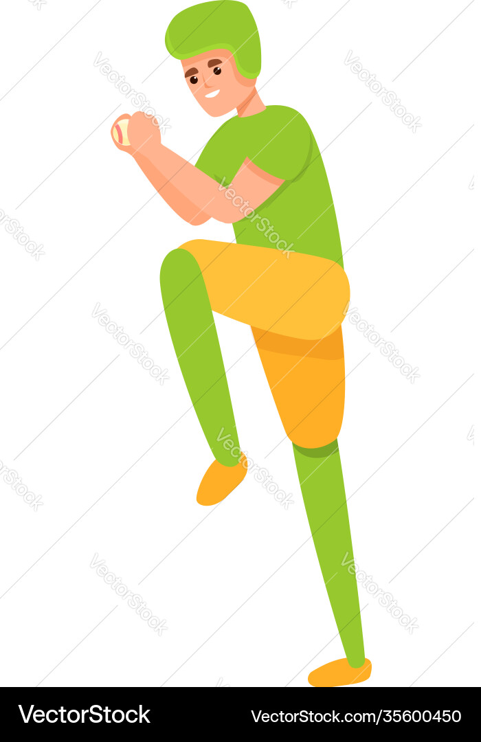 Baseball throw icon cartoon style Baseball throw icon cartoon style vector image