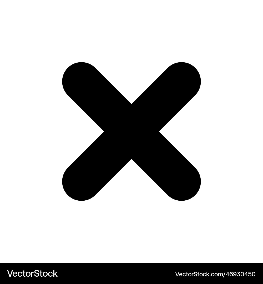 Close icon delete remove cancel exit symbol Close icon delete remove cancel exit symbol vector image