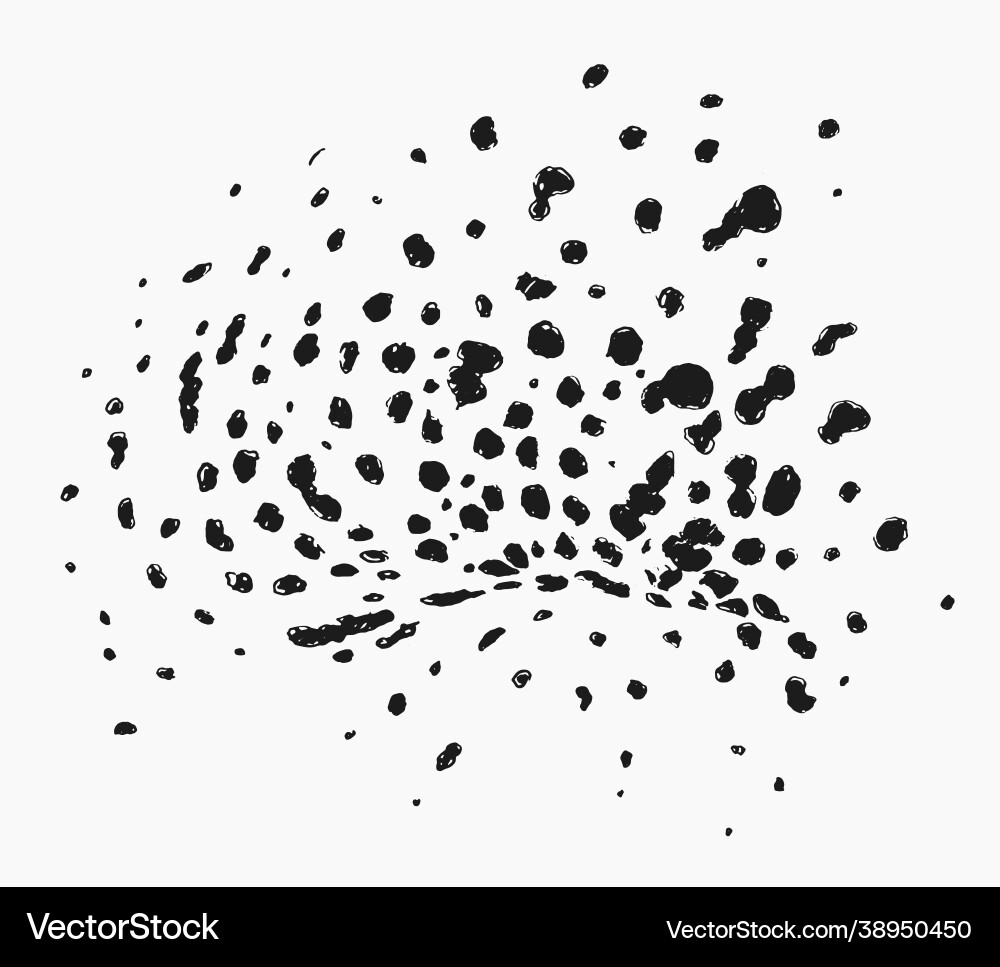 Drawn leopard fur texture print pattern Drawn leopard fur texture print pattern vector image