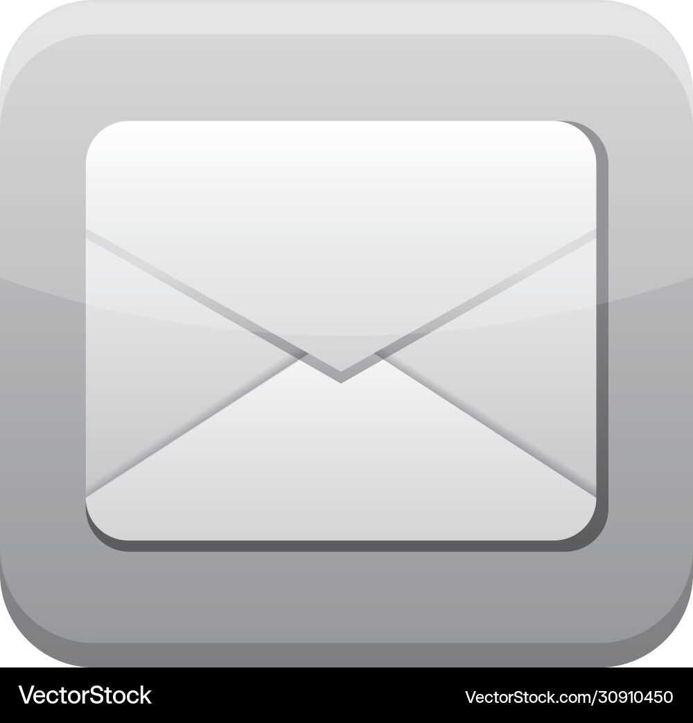 Envelope app button menu isolated icon Envelope app button menu isolated icon Vector Image