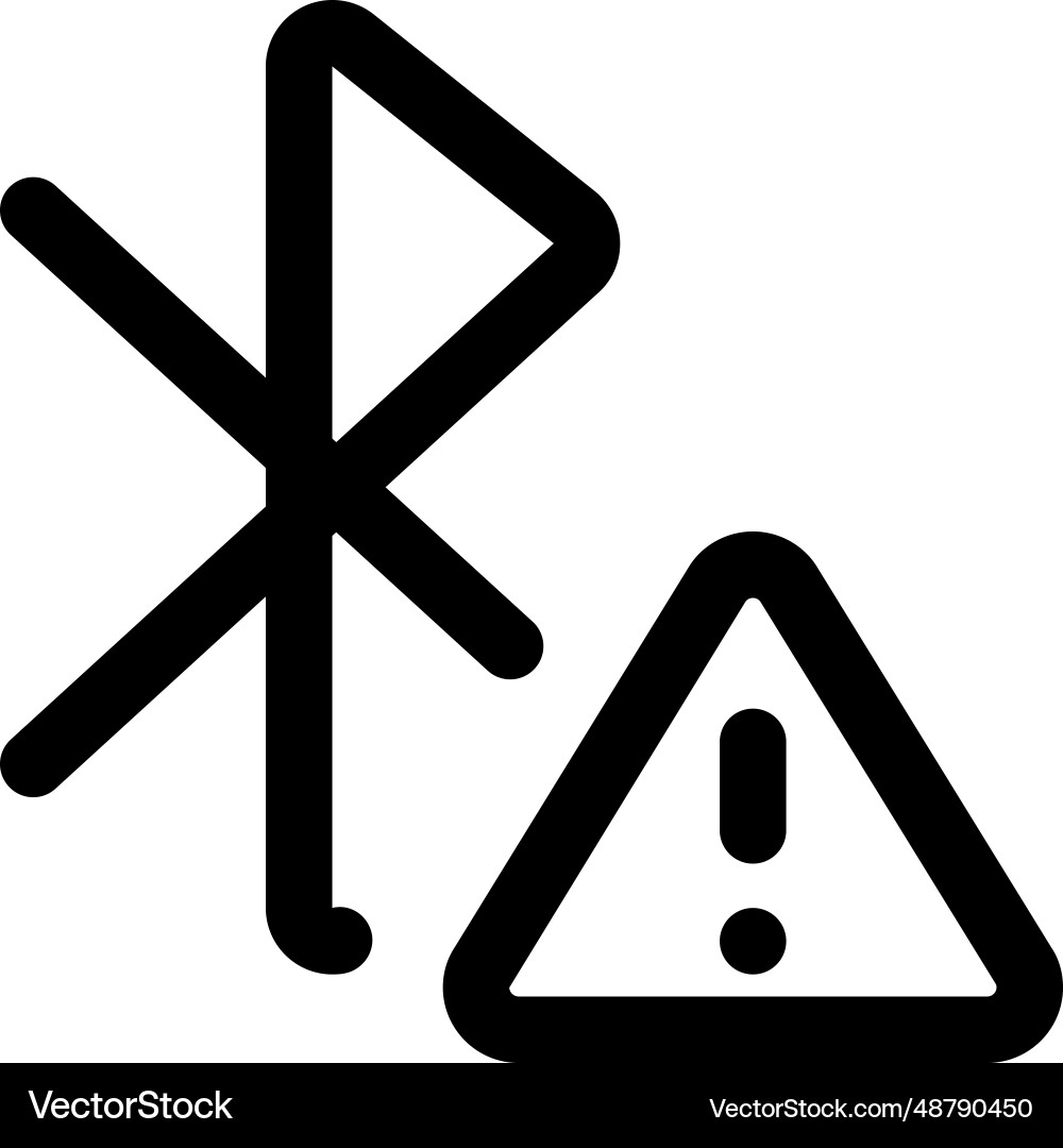 Error identified in bluetooth feature Vector Image
