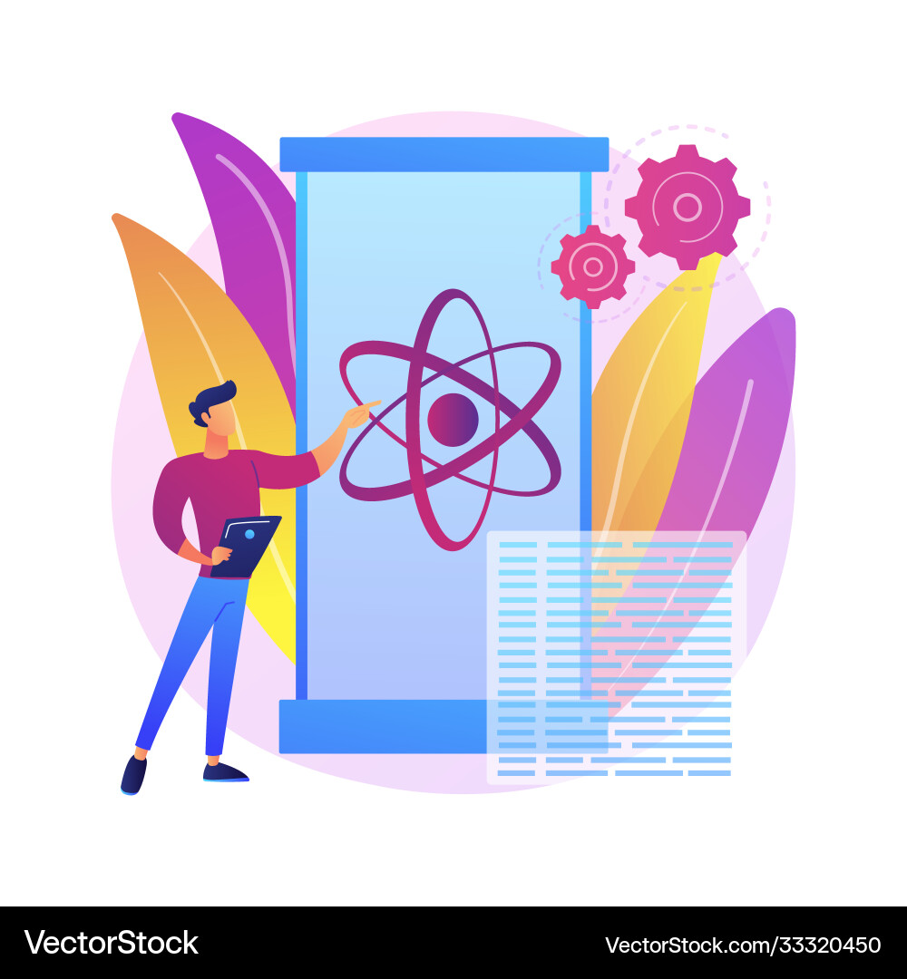 Quantum computing abstract concept Vector Image