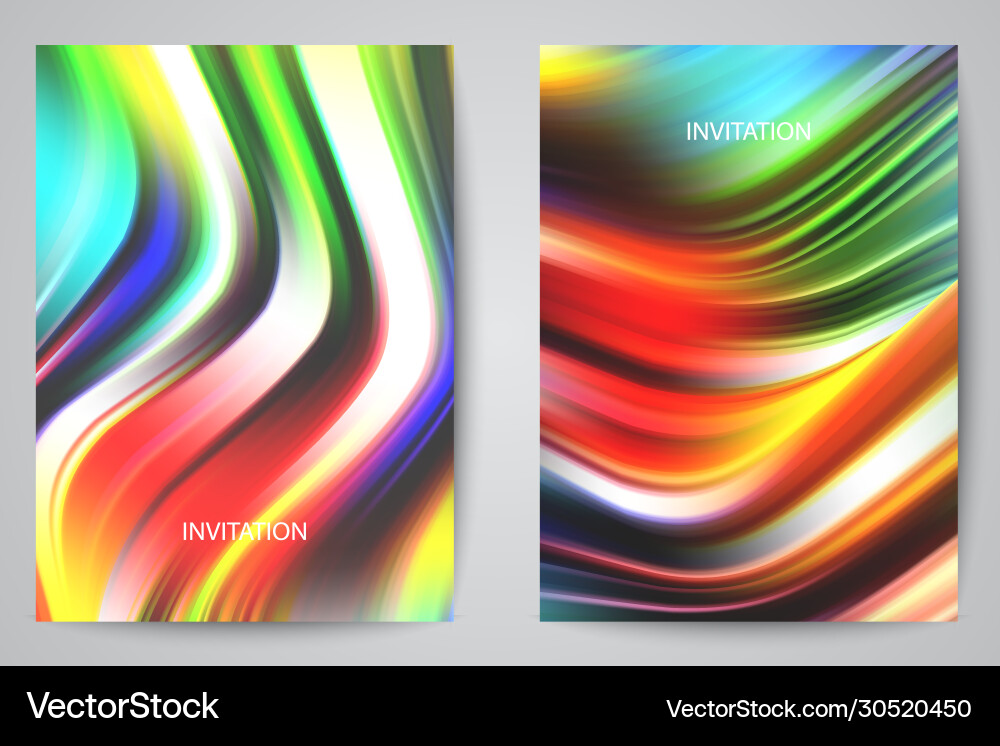 Set rainbow backgrounds - 2 colorful banners Vector Image
