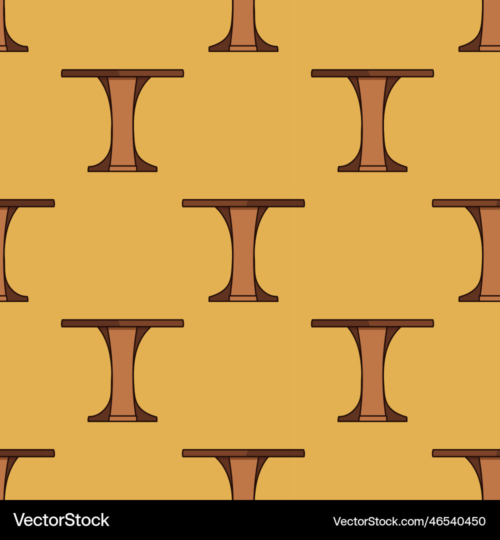 Small bar table side view pattern Small bar table side view pattern vector image