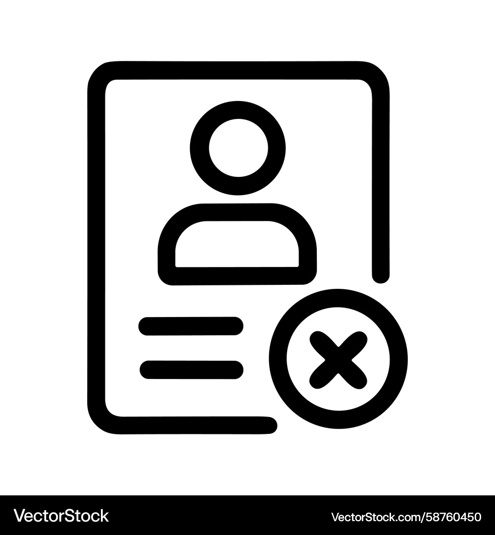 User Delete Profile Icon Vector Image