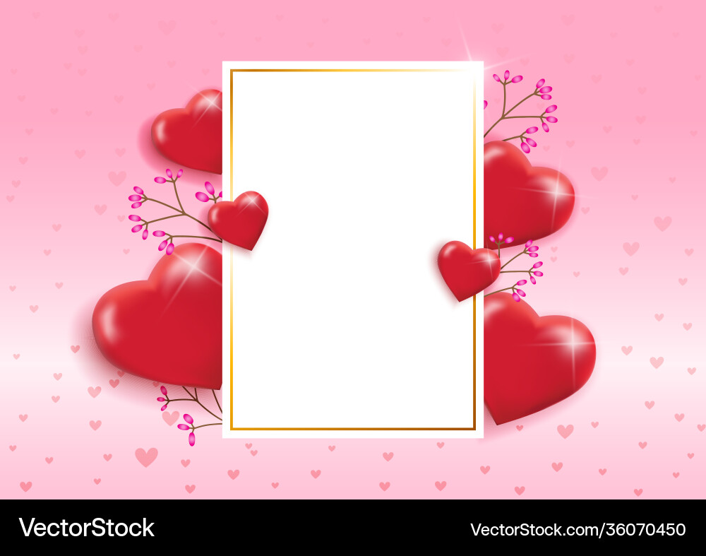 Valentines day background with textbox Valentines day background with textbox vector image