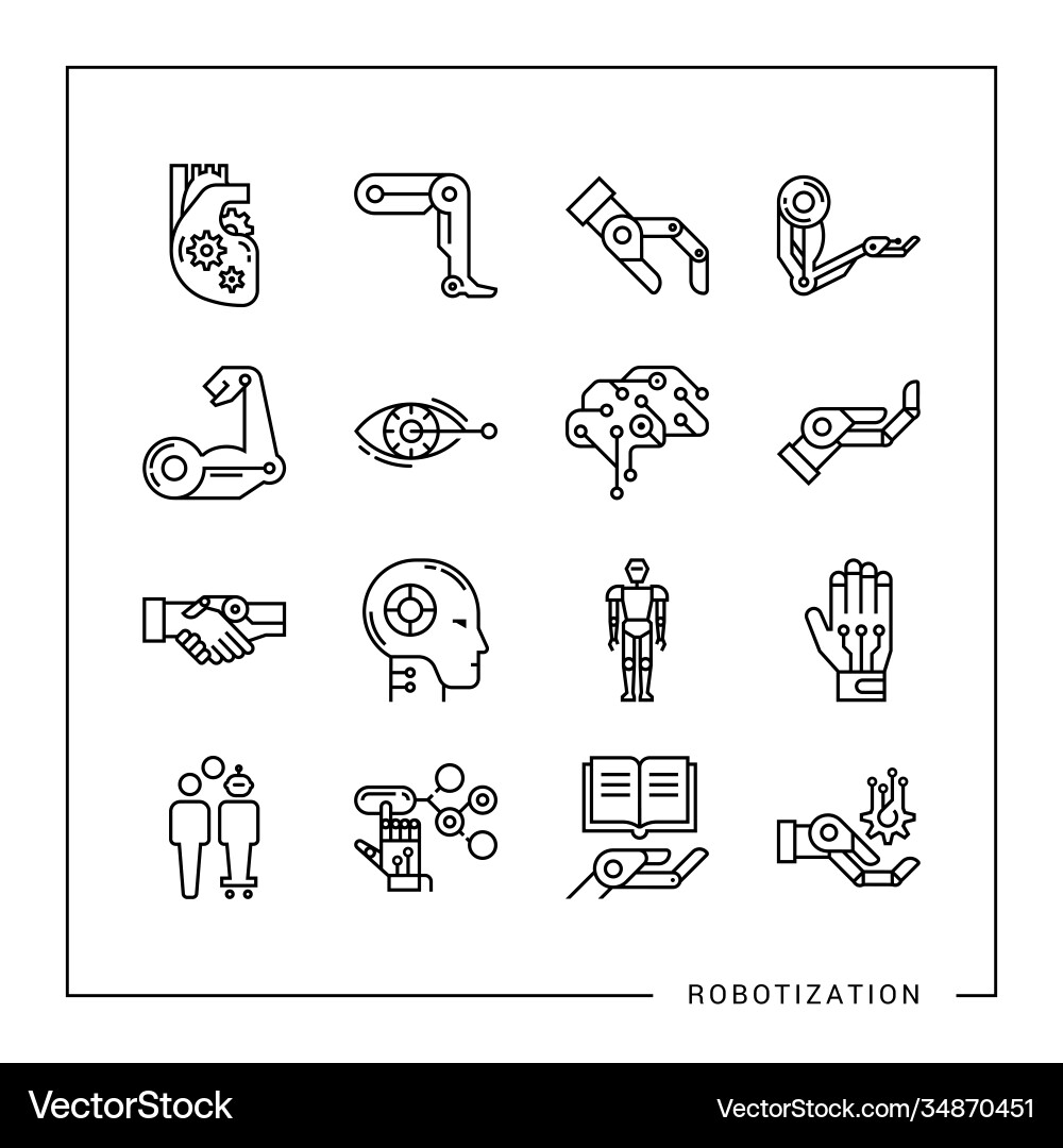 A large collection linear icons isolated A large collection linear icons isolated vector image
