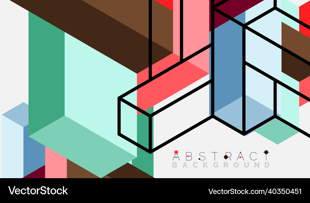 Abstract background 3d cubes cubic elements Abstract background 3d cubes cubic elements vector image