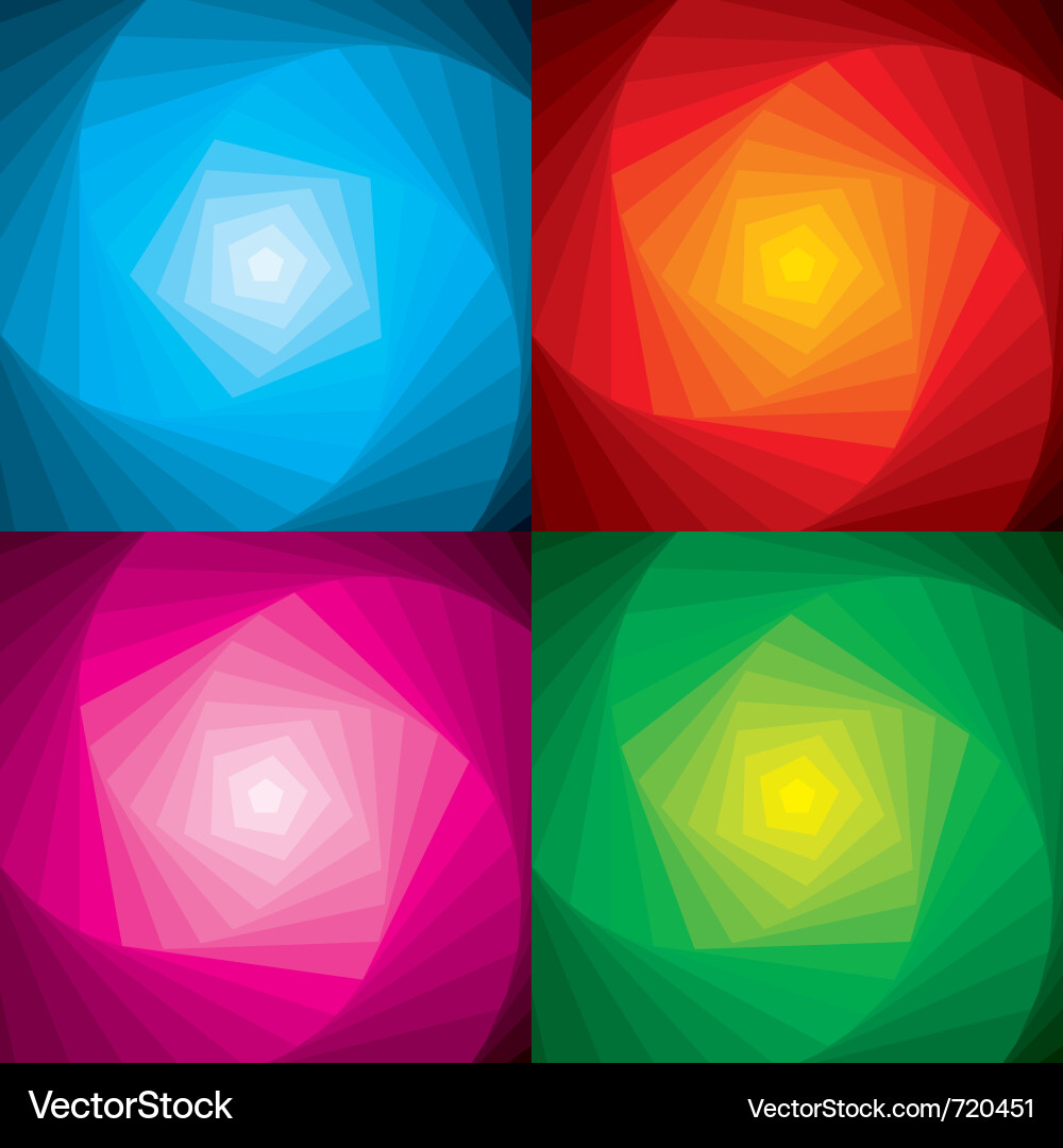 Abstract colorful swirls background set Vector Image