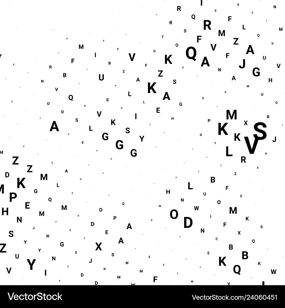 Abstract halftone texture with letters Vector Image