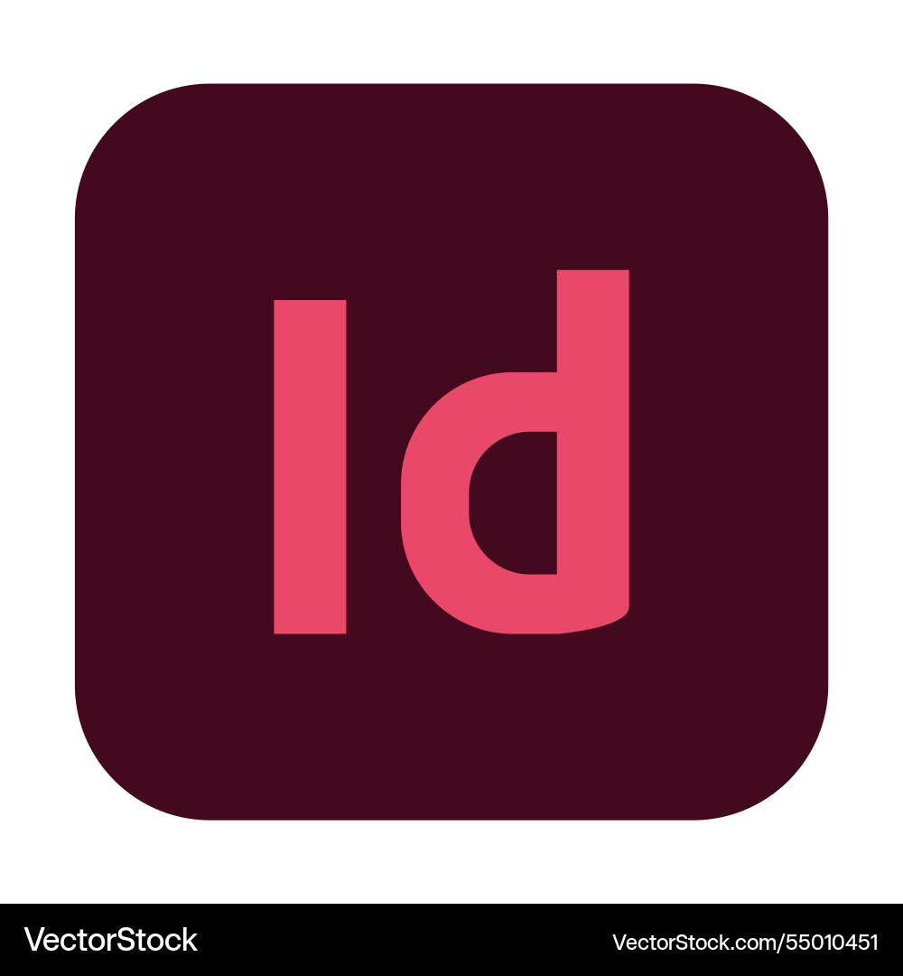 Adobe InDesign Logo Icon vector image