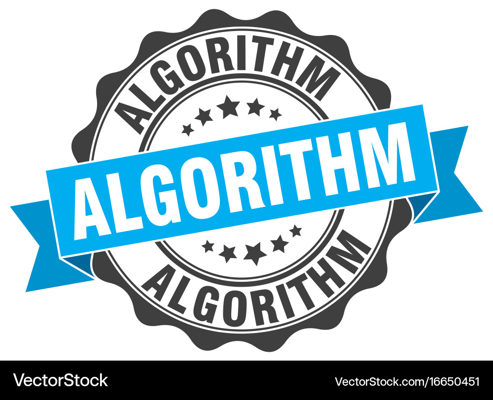 Algorithm stamp sign seal vector image