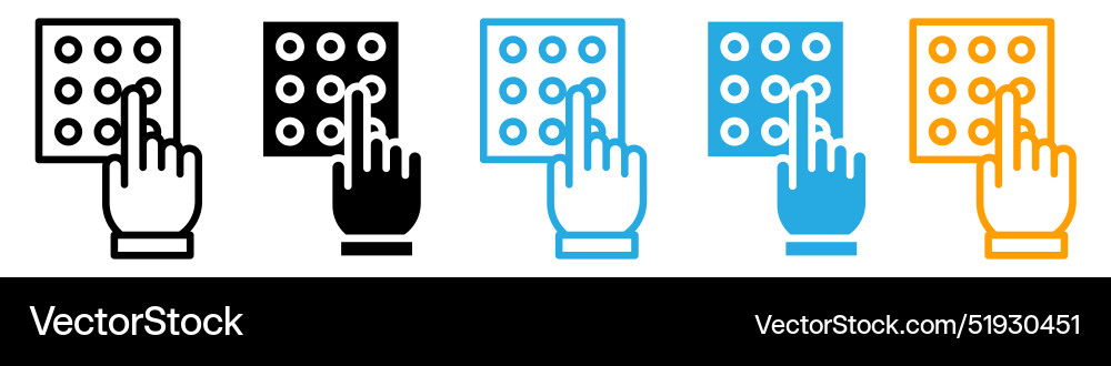 Code lock icon logo set Code lock icon logo set vector image