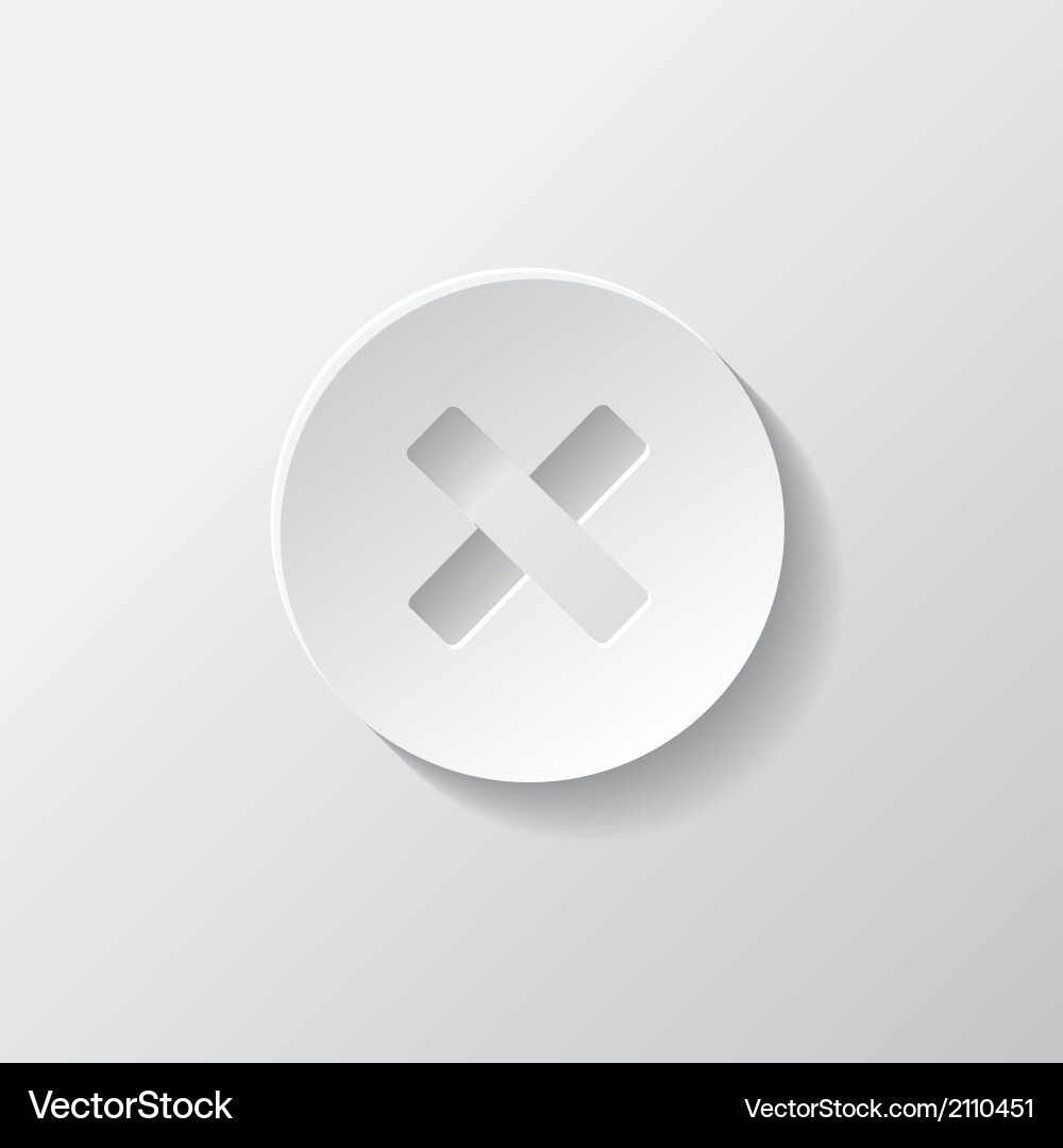 Delete web icon close symbol vector image