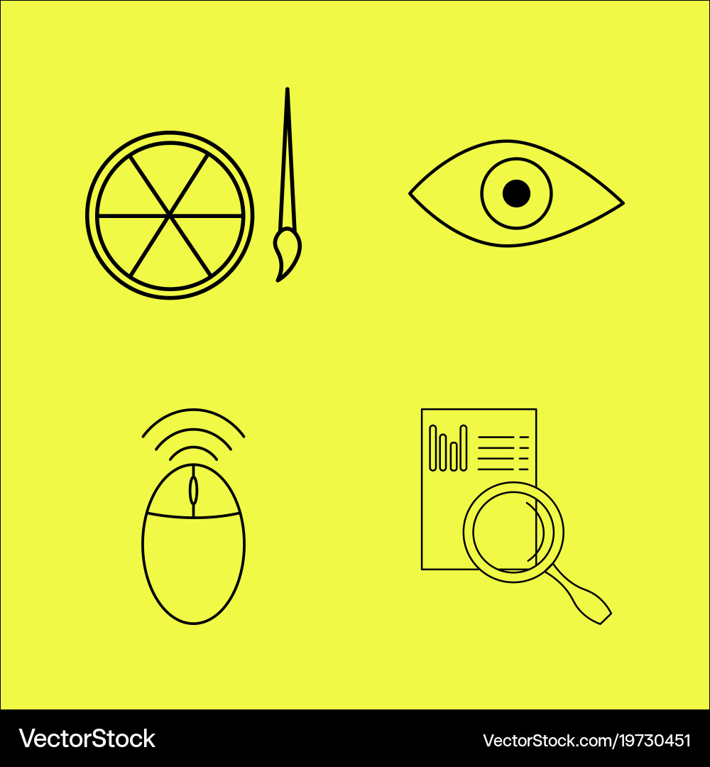 Essential linear icon set vector image