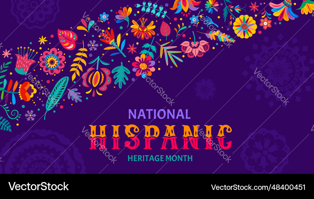 Festival banner national hispanic heritage month Festival banner national hispanic heritage month vector image