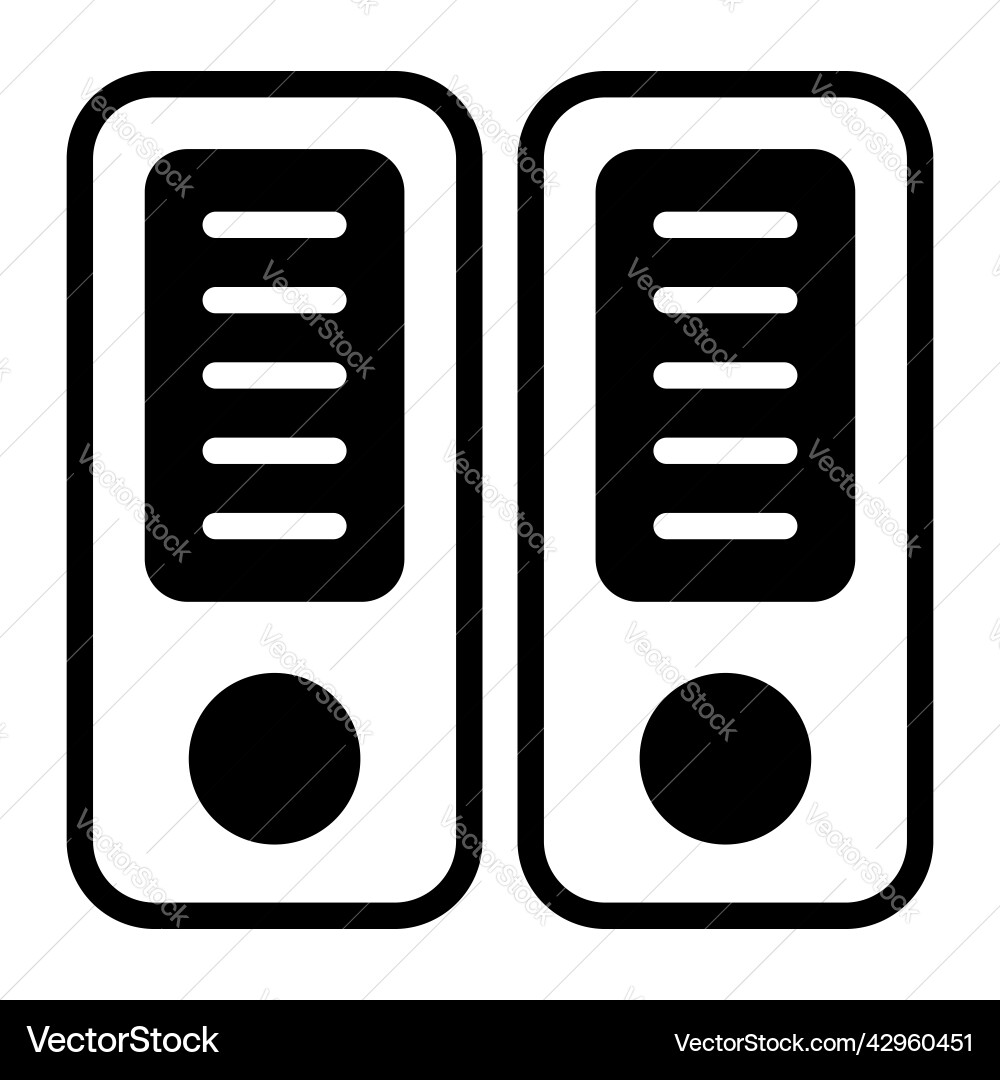 File container finance related line icon editable Vector Image