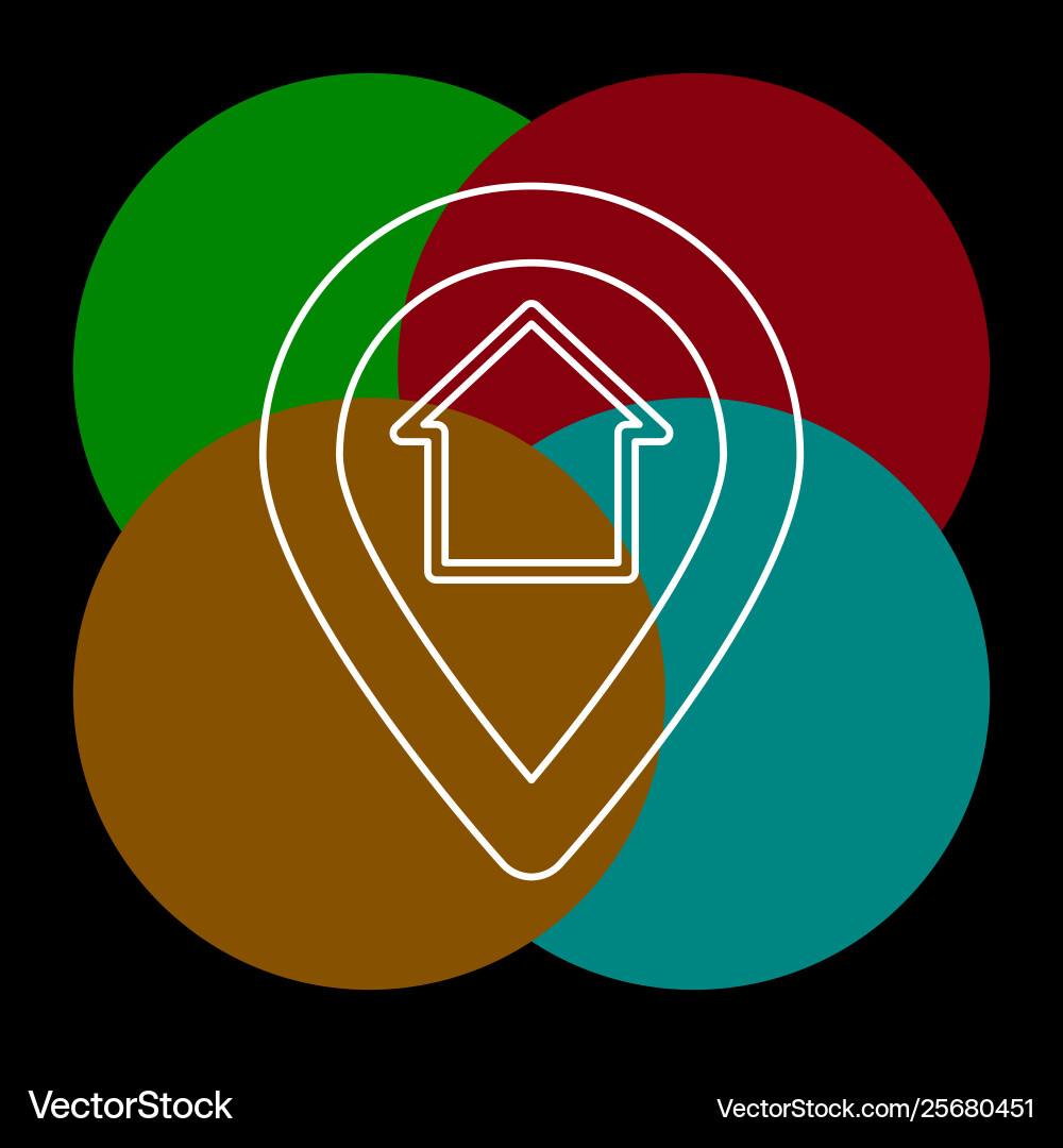 Home gps - map pointer pin Home gps - map pointer pin vector image