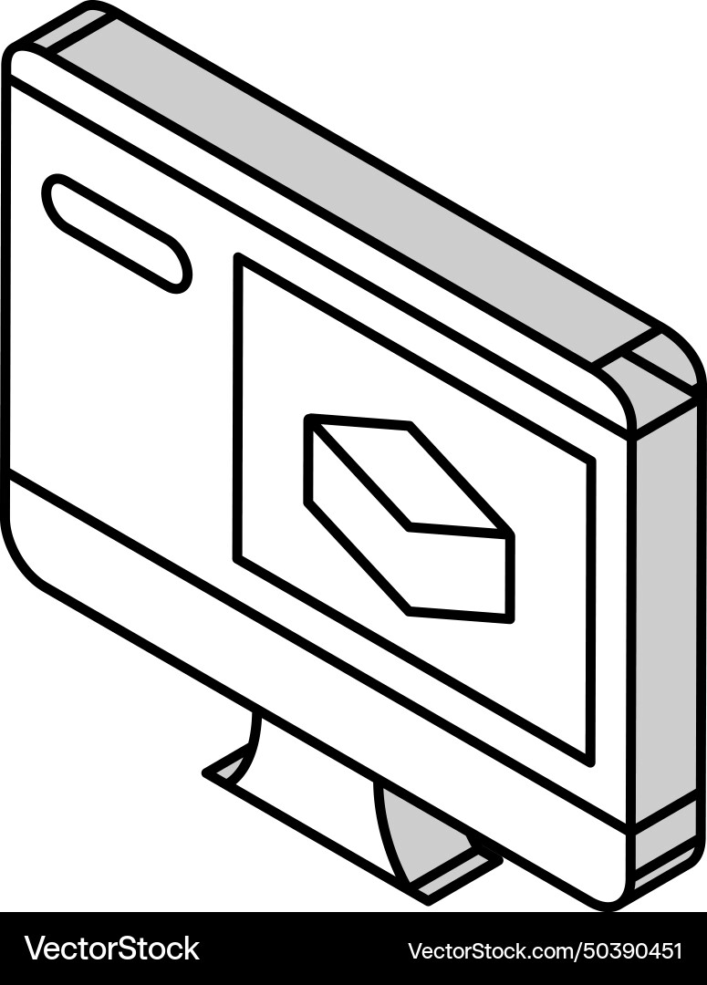 Information of soil on computer screen isometric Information of soil on computer screen isometric Vector Image