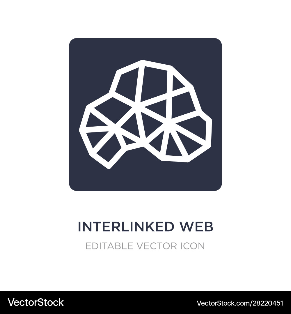 Interlinked web icon on white background simple Interlinked web icon on white background simple vector image
