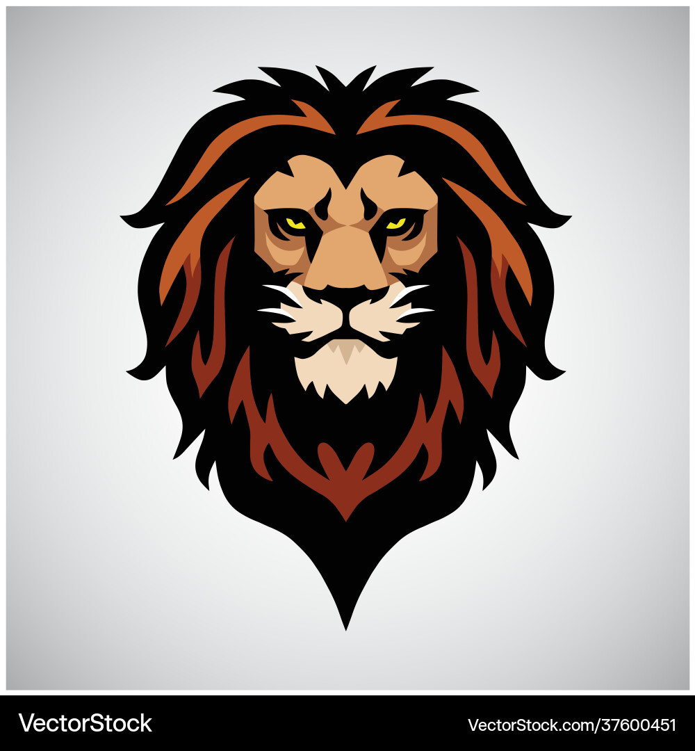 Lion Head Safari Abenteuer Sport Maskottchen-Logo Lion Head Safari Abenteuer Sport Maskottchen-Logo vektorbild
