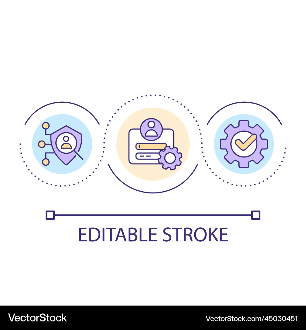 Secure login data loop concept icon Vector Image