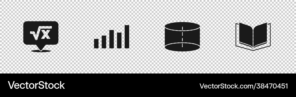 Set square root x glyph graph schedule chart Set square root x glyph graph schedule chart vector image