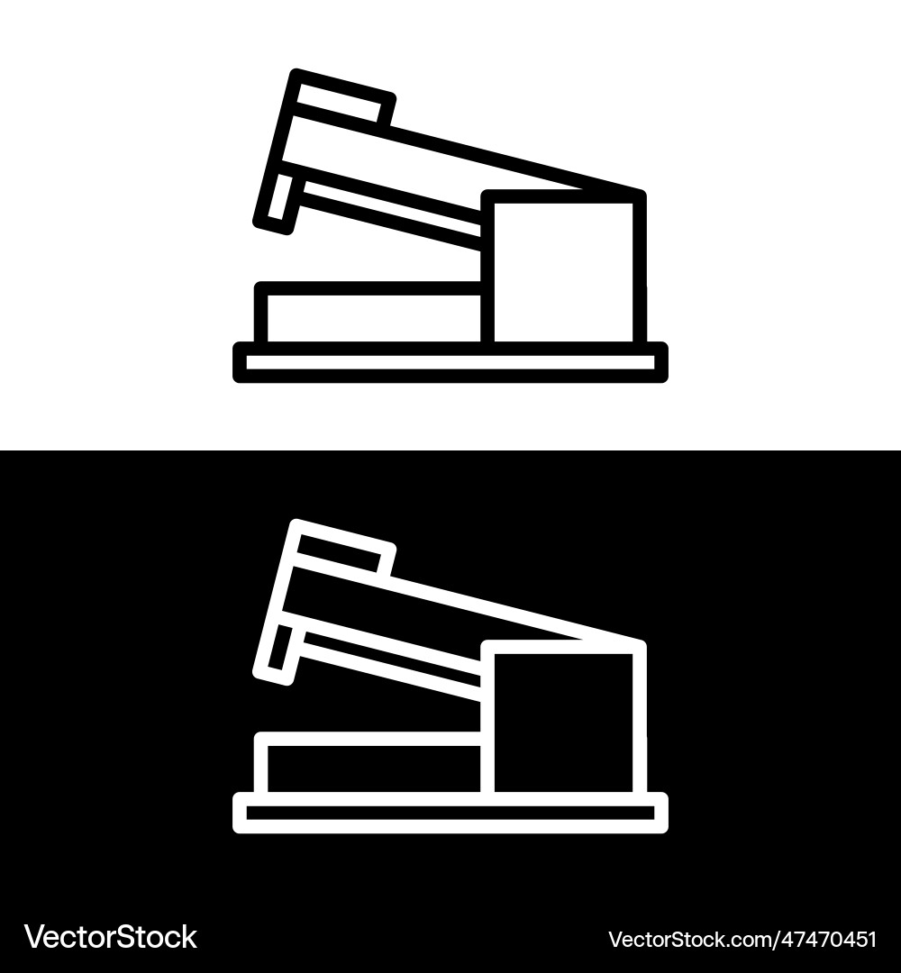 Stapler in linear style icon Stapler in linear style icon Vector Image