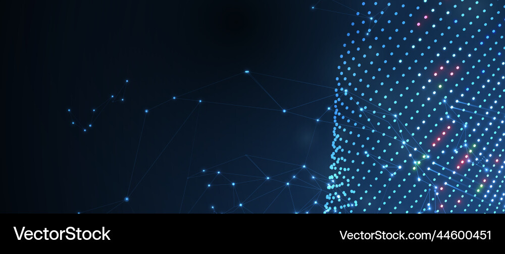 Technology data background idea of global Technology data background idea of global vector image