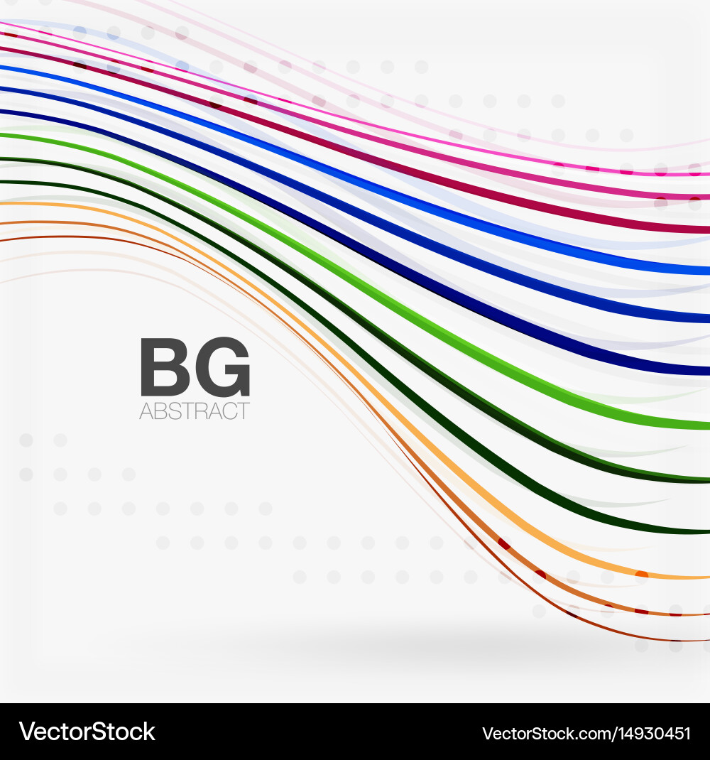 Thin lines wave abstract background Vector Image