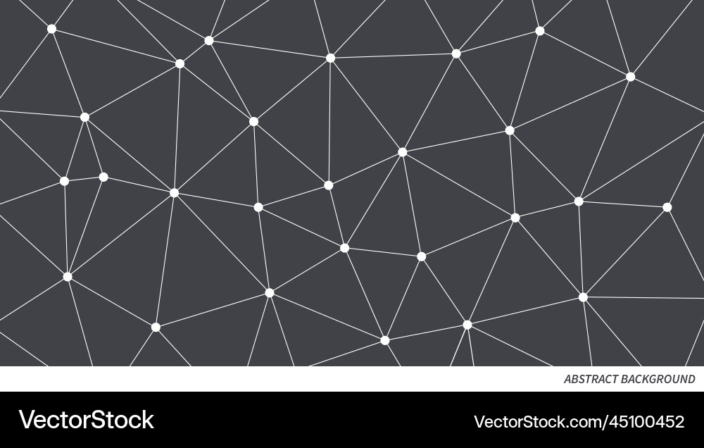 Abstract connected grey and white triangle Vector Image
