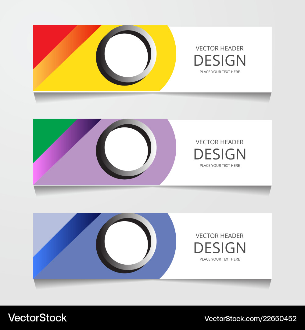 Abstract design banner web template with three Abstract design banner web template with three vector image