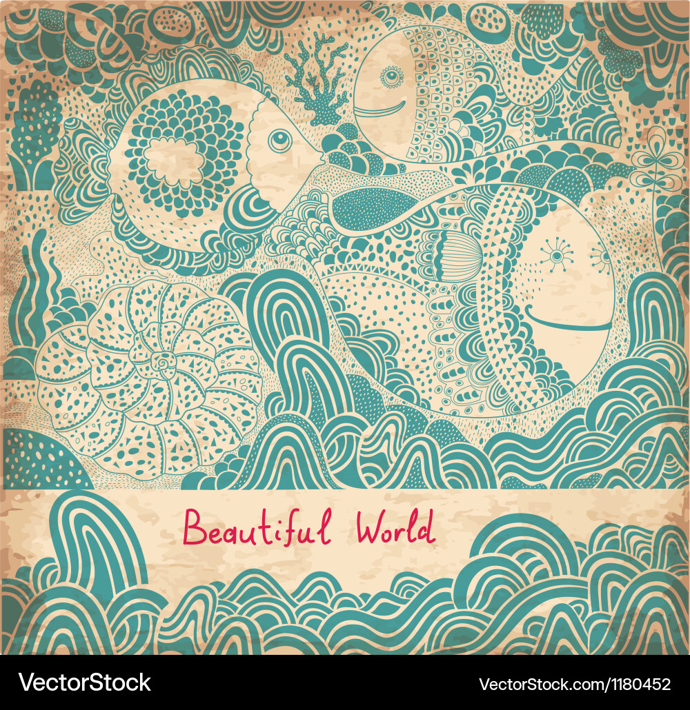 Abstract Ocean Wave Pattern vector image