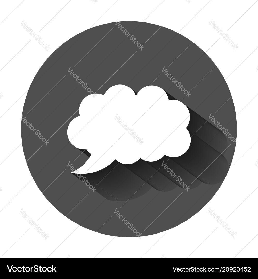 Blank empty speech bubble icon in flat style Blank empty speech bubble icon in flat style vector image