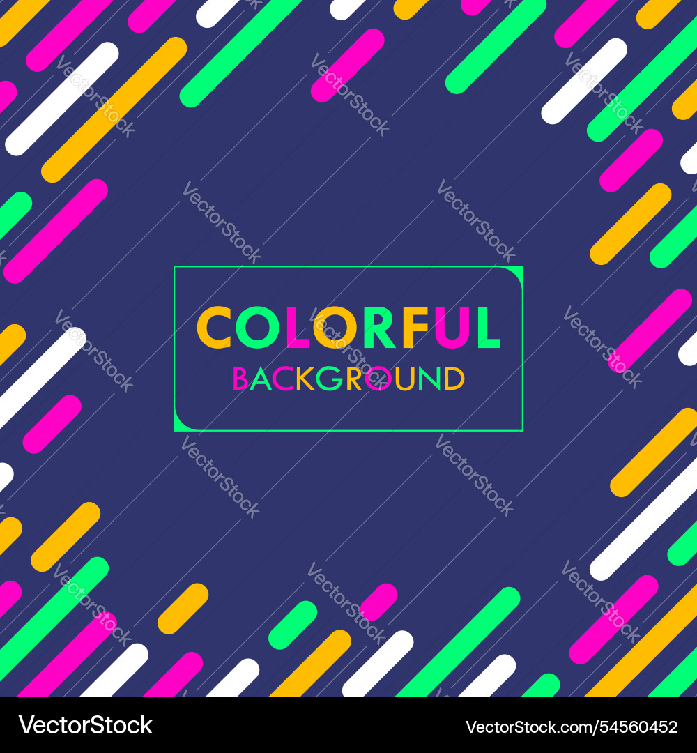 Colorful line element geometric pattern background vector image