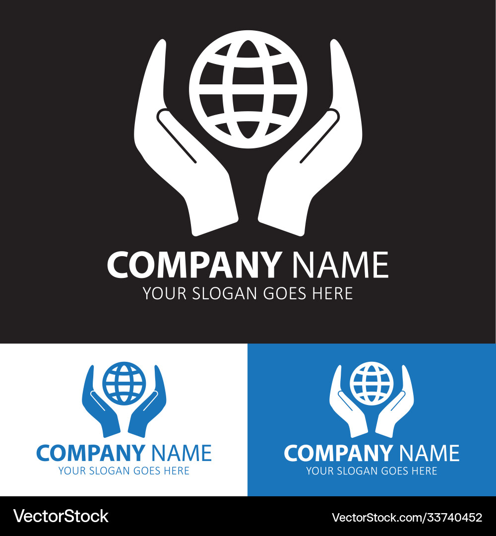 Globe in hand icon for web and mobile Vector Image