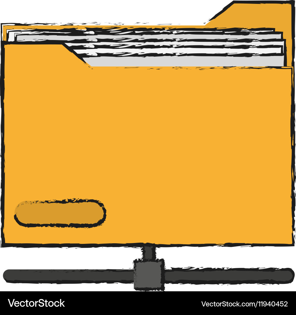 Isolated file design vector image