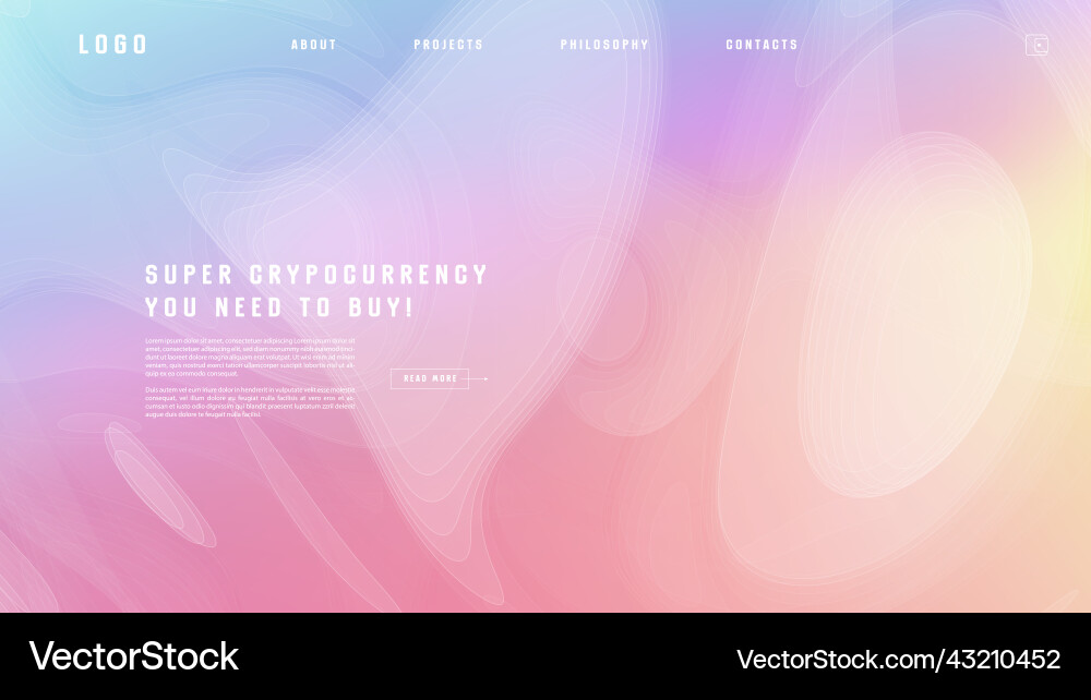 Landing page abstract design template for website Landing page abstract design template for website vector image