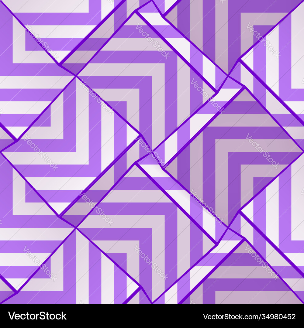 Light seamless geometric pattern with volume Vector Image