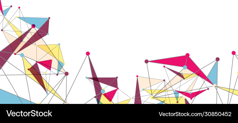 Line points connections triangular technology Line points connections triangular technology vector image