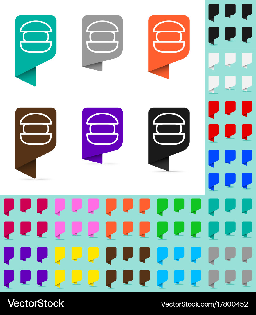 Map marker or pointer mock up template vector image