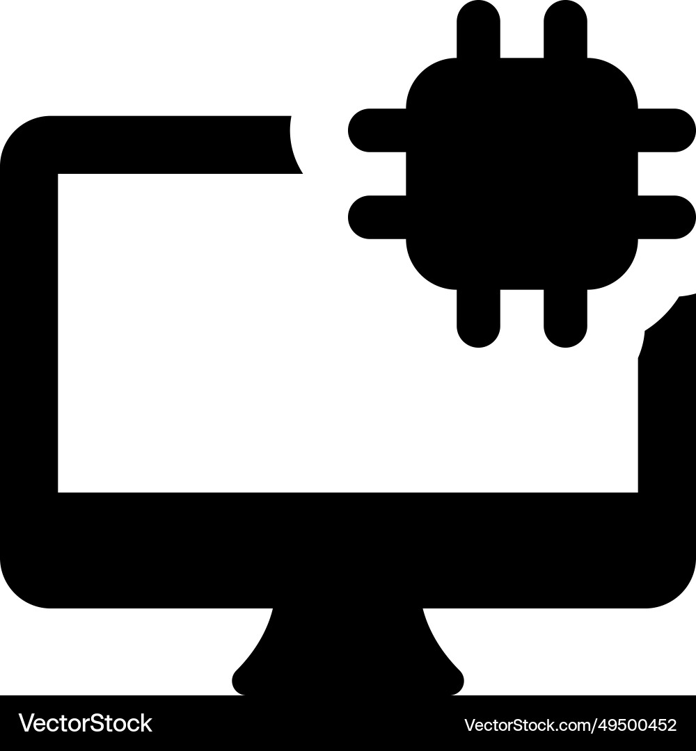 Microchip a key component of desktop vector image