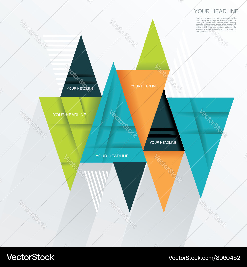 Modern design with paper triangles vector image